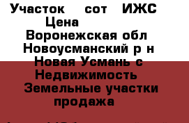 Участок 12 сот. (ИЖС) › Цена ­ 900 000 - Воронежская обл., Новоусманский р-н, Новая Усмань с. Недвижимость » Земельные участки продажа   